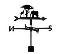 Weathervane Cast Iron Wind Direction Indicator with Animal Ornament Mounted Weather Vane Metal Wind Vane Decorations Measuring Tool for Outdoor Roof Farm Yard Garden