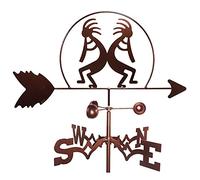 Weathervane Cast Iron Wind direction indicator with Roof Mount, Weather Vane Windblown Garden Metal Decorations Professionnel Measuring Tool for Outdoor Roof Farm Yard