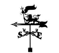 Weathervane Cat and Butterfly Playing Silhouette Stainless Steel Hunter and Hound Weather Vane Wind Direction Indicator Weathercock Measuring Tools for Outdoor Bracket Decor Craft