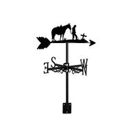 Weathervane Direction Indicator for Garden Yard Roof Mount, Farmhouse Decorative Cupid's Arrow Cowboy Angler Human and Dog Wind Vane Easy to Assemble,Style 1 (Style 4)