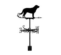 Weathervane Dog Animal Black Wind Direction Art Decor for Roof Indicators Installation Yard Outdoor Farm Barn Sheds Garden Patio Decoration, Saint Bernard