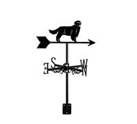 Weathervane Dog Shape Ornament Animal Metal Wind Vane with Roof Mount Direction Sign Weathercock for Outdoor Farmhouse Yard Garden Gazebo, Pyrenean Mountain Dog (den Retriever)