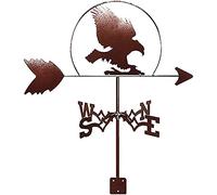 Weathervane Farm Stainless Steel Home Weather Vane Wind Direction Indicator, Metal Garden Iron weathervane Weathercock Decoration Outdoor Sheds Iron Yard Roofs Measuring Tools(Eagle)