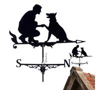 Weathervane for Garden - Decorative Wind Vane Ornament, Weathervane with Stake, Rustic Decoration for Garden, Patio, Farm
