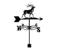 Weathervane for the Garden Roof Shed, Retro Metal Garden Weather Vane Black, Wind Vanes for Garden, Wind Direction Indicator, Garden Wind Sculpture Silhouettes Art Ornament for House Garage Barn Decor