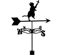 Weathervane For The Garden,Weather Vane With Roof Mount Weathervane Wind Direction Indicator, Retro Weathercock Metal Weathercock