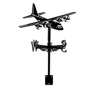 Weathervane Garden Plane Warcraft Decorative Weather Vane Wind Vane Stainless Steel Wind Vane Wind Direction Indicator for Farm Scene Patio Yard Ornament