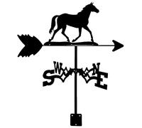 Weathervane Garden Weather Vane Stainless Steel Weathercock Wind Indicator with horse Sculptures Wind Vane Measuring Tool for Garden Decor Roof Bracket Craft