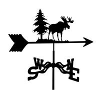 Weathervane,Garden Weather Vane Weathervane Elk in The Woods Wind Vane Weathercock Decorative Garden Yard Wind Direction Indicator for Outdoor Animal Bracket Decor Craft