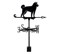 Weathervane Iron Metal Large Dog Animals Ornament Wind Vane Retro Farm Scene Weather Vane Patio Yard Direction Indicator, Home, Garden Decor, Pyrenean Mountain Dog (Akita Dog)