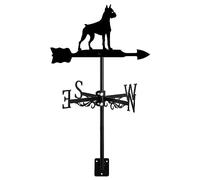 Weathervane Iron Metal Large Dog Animals Ornament Wind Vane Retro Farm Scene Weather Vane Patio Yard Direction Indicator, Home, Garden Decor, Pyrenean Mountain Dog (Great Dane)
