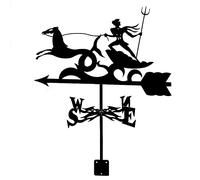 Weathervane Iron Retro Farm Scene Garden Stake Weather Vane Professional Measuring Tools Stainless Steel Wind Direction Indicator Farm Retro Yard Decoration