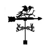 Weathervane Measuring Tool Weather Vane Stainless Steel Weathercock Direction Indicator for Garden Patio Yard Ornament Decoration (Color : Magpies birds)