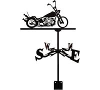 Weathervane Metal Motorcycle Wind Vane Weather Vane Garden Stake Weathercock Wind Direction Indicator for Garden Patio Yard Decoion