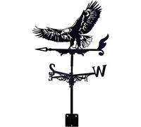 Weathervane Metal Stainless Steel,Wind Direction Indicator Decor Wind Weather Vane Mount Garden Yard Decoration Scene for Roof Gardens,Homes,Garden Sheds,Fence Posts