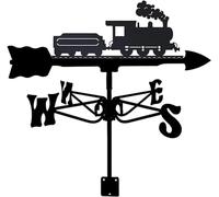 Weathervane,Metal Train Weather Vanes Retro Sturdy Wind Direction Indicator for Sheds Wind Vane Garden Easy Install for Outdoor Garden Decoion Weathervane