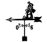 Weathervane Metal Vintage Weather Vane Stainless Steel Wind Vane Retro Wind Direction Indicator for Farm Scene Garden Measuring Tools and Roof Decoration (Man 35X50CM) (Weaver 35X50CM)