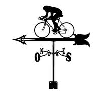 Weathervane,Metal Weather Vane Weathervane Retro Weather Vane Decorative Garden Wind Vane Direction Indicator for Farm Yard Garden Gazebo Decorations(Cycling)