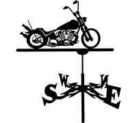 Weathervane,Metal Weather Vanes Weathercock, Motorcycle Weathervane Wind Direction Indicator Roof Outdoor Decor, Measuring Tool Garden Iron weathervane Garden Courtyard Decoration