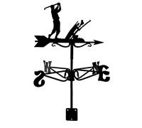 Weathervane,Metal Weathervane With Roof Mount Golfers Weather Vanes Garden Stakes Wind Vane Ornament Wind Direction Indicator Creative Stainless Steel Home Decor For Farm Yard Garden Patio Lawn