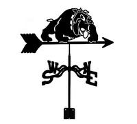 Weathervane,Metal Wind Vane, Animals Stainless Steel Weathervane Weathercock Wind Direction Indicator for Outdoor Iron Roof Garden Outdoor Yard Decoration(Bulldog)