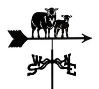 Weathervane,Metal Wind Vane, Animals Stainless Steel Weathervane Weathercock Wind Direction Indicator for Outdoor Iron Roof Garden Outdoor Yard Decoration(Sheep)