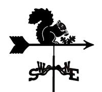 Weathervane,Metal Wind Vane, Animals Stainless Steel Weathervane Weathercock Wind Direction Indicator for Outdoor Iron Roof Garden Outdoor Yard Decoration(Squirrel)
