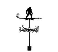 Weathervane Monster Shape Ornament Wind Vane Bigfoot Sasquatch Wind Direction Indicator with Roof Mount Home Decor for Outdoor Farmhouse Yard Garden Gazebo, Sasquatch (Sasquatch)