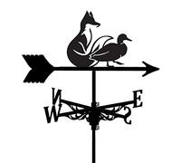 Weathervane Performer Unicorn Fox and Car Silhouette Garden Stake Weather Vane Wind Direction Indicator Professional Measuring Tool Garden Yard Roof Mount Easy Use