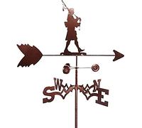 Weathervane Player Design Stainless Steel Metal Products Weather Vane Measuring Tools Wind Direction Indicator Weather Vane For Outdoor Bracket Decor Craft (Color : 1)