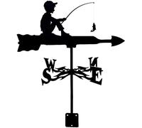 Weathervane Roof Mount for Outdoor Garden Decoration, Durable Wind Direction Indicator for Farm Yard, Retro Design