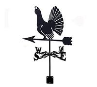 Weathervane Roof Mount Weather Vane Measuring Tools Grouse Wild Fox Swordfish Wind Direction Indicator Stainless Steel Weathercock for Outdoor Bracket Decor Craft