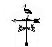 Weathervane Roof Mount Weather Vane Measuring Tools Wind Direction Indicator Stainless Steel Weathercock Satin Black for Outdoor Animal Bracket Decor Craft (Color : Goose bird)