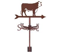 Weathervane Sheep Goat Lamb Ornament Wind Vane Animal Metal Roof Garden Weathercock Outdoor Farmhouse Decorative Wind Directional Indication(C, Bronze) (Bronze D)