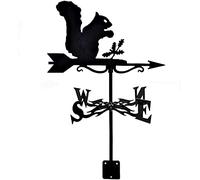 Weathervane Squirrel Horse Fence Badger Windblown Direction Indicator Weathercock with Coating Weather Vane for Outdoor Roof Farm Yard Mount Yard Decor,Squirrel