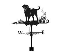 Weathervane Stainless Steel Garden Stake Weather Vane Measuring Tools Wind Direction Indicator for Patio Yard Decoration Weathercock (Color : Pet dog)