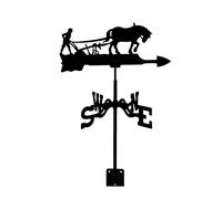 Weathervane Stainless Steel Weather Vane Durable Retro Farm Scene Wind Direction Indicator Garden Stake Measuring Tools
