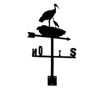 Weathervane Stainless Steel Weather Vane for Garden Retro Wind Vane Creative Garden Stake Wind Direction Indicator for Yard Farm Sheds Measuring Tool