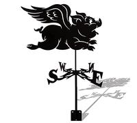 Weathervane,Stainless Steel Weather Vane, Wind Vane Vintage Weathercock Hollow Wind Direction Indicator for Outdoor Garden Roof Paddock Decoration Weather Vane(B)