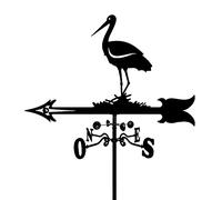 Weathervane Stork Sculptures Measuring Tool Weather Vane Stainless Steel Weathercock Direction Indicator for Garden Patio Yard Ornament Nice decorations