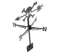 weathervane vanes for outside Outdoor WeatherVanes,Weather Vane Large Iron Weather Skull for Backyard Patio Garden Decorative Wind Indicator vanes outside