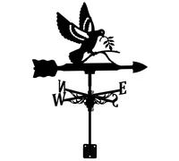 Weathervane,Vintage Style Weathervane Pigeon Wind Vane Stainless Metal Weather Vane Wind Direction Indicator, Yard Garden Architecture Roof Measuring Tools Easy Use and Install(A)