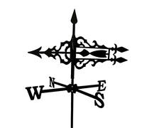 Weathervane,Vintage Style Weathervane Wind Vane Stainless Metal Weather Vane Wind Direction Indicator, Yard Garden Architecture Roof Measuring Tools Easy Use and Install(Arrow)