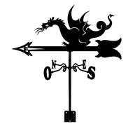 Weathervane,Weather Vane Ornament, Weathercock Durable Retro Roof Garden Fence Home Decoration, Direction Indicator Outdoor Stainless Steel Bracket Wind Vane for Garden Yard(Dragon)
