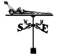 Weathervane Weather Vane Wind Direction Indicator Measuring Tools Garden Iron weathervanes Decorative Garden Yard(F1 Cars)