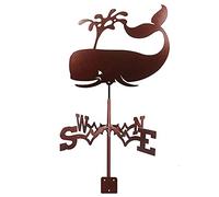 Weathervane,Weathervane Stainless Steel Wind Vane Measuring Tools Whale Weather Vane with Anti-Rust Coating Durable Weathercock Wind Direction Indicator Outdoor Gardens Houses Patio