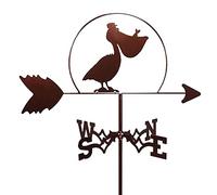 Weathervane,Weathervane with Animal Ornament, Garden Stake Weather Vane Wind Vane Professional Measuring Tool Wind Direction Indicator Garden Yard Roof Mount - Pelican
