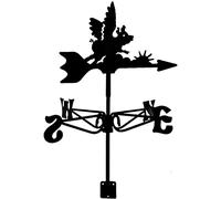 Weathervane,Weathervanes Metal Wind Vane Wind Direction Indicator for Yard Garden Hitecture Roof Measuring Wrought Iron Spray Paint Mini Vintage Style Home Farm(Flying Pig)