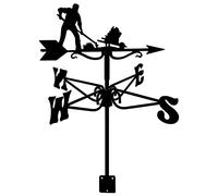 Weathervane,Weathervanes Metal Wind Vane Wind Direction Indicator for Yard Garden Hitecture Roof Measuring Wrought Iron Spray Paint Mini Vintage Style Home Farm(Gardener)