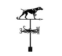 Weathervane Wild Animals Ornament Metal Roof Mount Wind Vane Direction Indicator, Hand-Crafted Garden Decor Farmhouse Decorative,Hound (Hound)